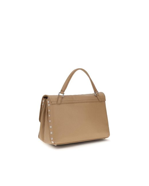 Zanellato Natural Beige Calf Leather Bos Taurus Handbag