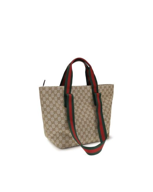 Gucci Brown Beige Polyester Shoulder Bag for men