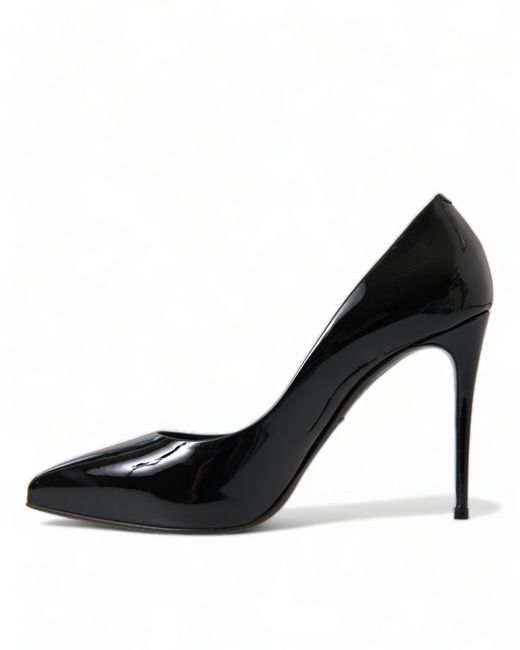 Dolce & Gabbana Black Patent Leather Pumps Heels Shoes