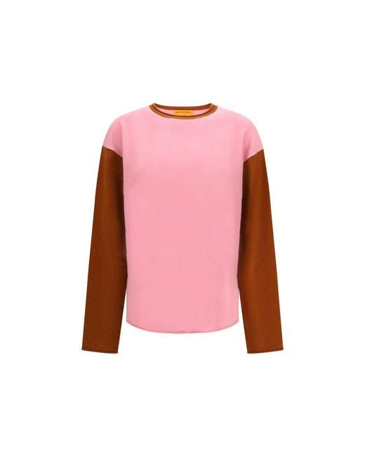 Guest In Residence Pink Multicolor Cashmere Sweatshirt