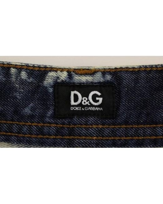 Dolce & Gabbana Gray D&G Cotton Washed Jeans Denim Shorts