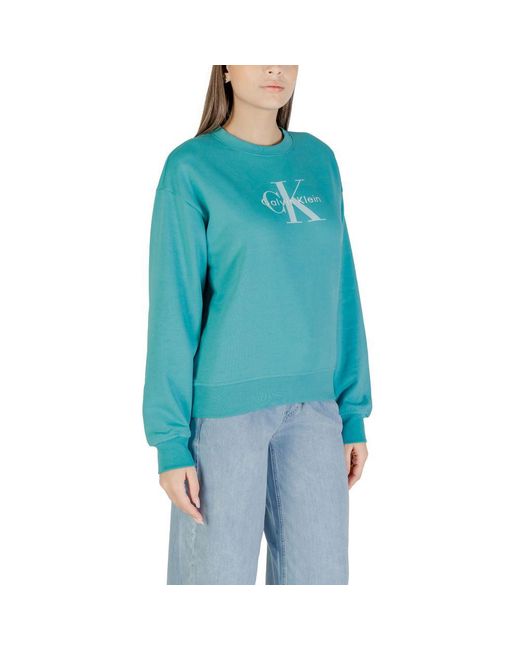 Calvin Klein Blue Cotton Sweatshirt