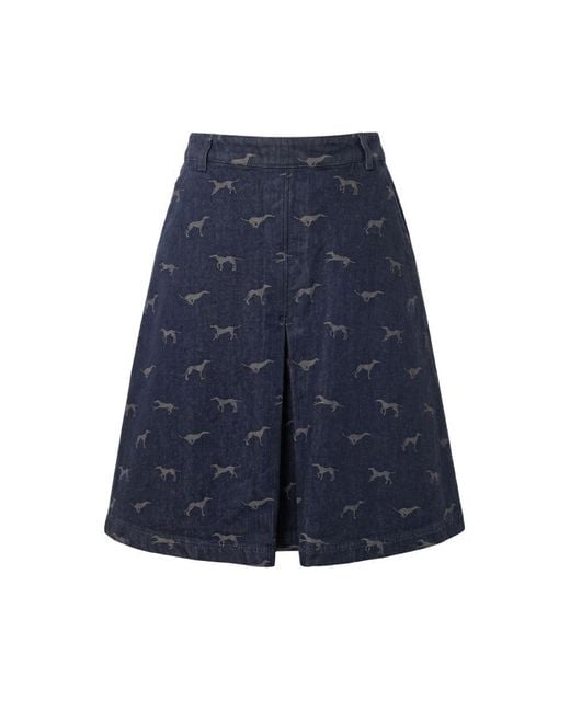 Trussardi Blue Cotton Skirt