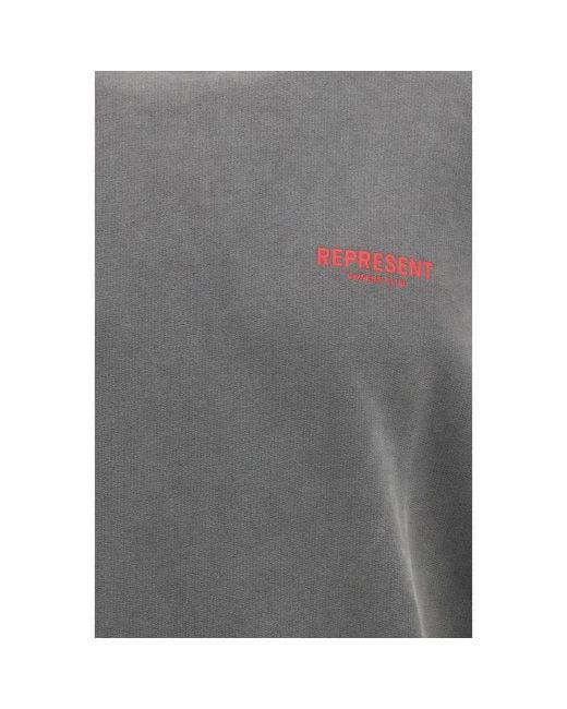 Represent Gray Cotton Sweatshirt for men