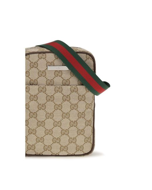 Gucci Natural Beige Fabric Shoulder Bag for men