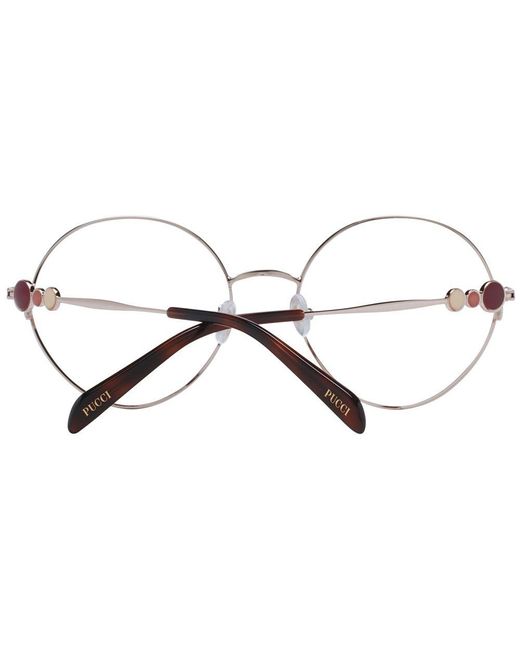 Emilio Pucci Metallic Multicolor Metal Glasses (frames)