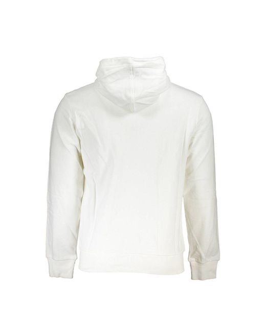 La Martina White Elegant Hooded Sweatshirt For for men