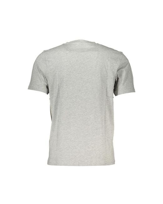 North Sails Gray Brown Cotton Men T for men