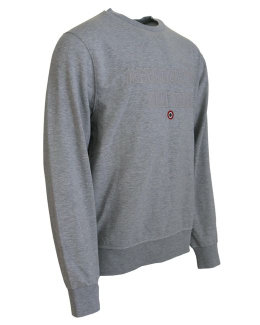 Aeronautica Militare Gray Gorgeous Authentic Pullover Sweater for men