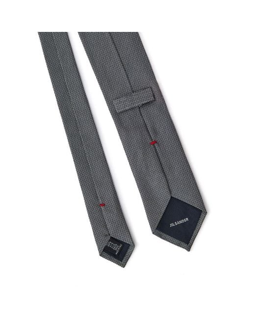 Jil Sander Gray Silk Tie for men