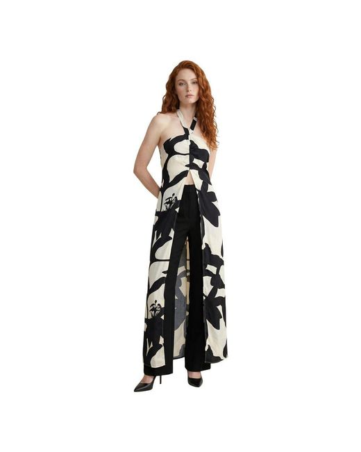 Replay Black Viscose Long Dress