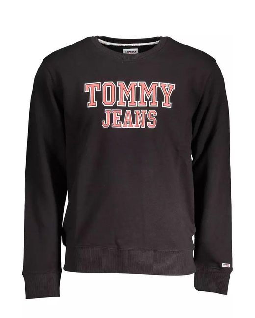 Tommy Hilfiger Black Cotton Sweater for men