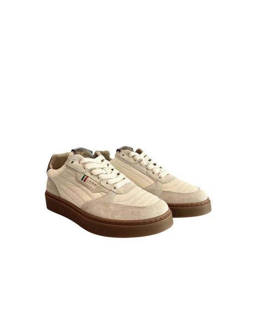 Pantofola D Oro Natural Beige Suede Mens Sneaker for men