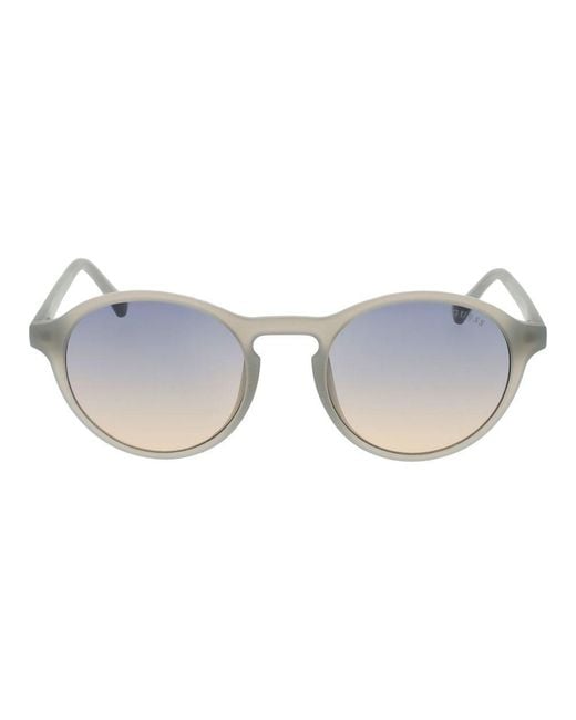 Guess Metallic Gray Plastic Sunglasses for men