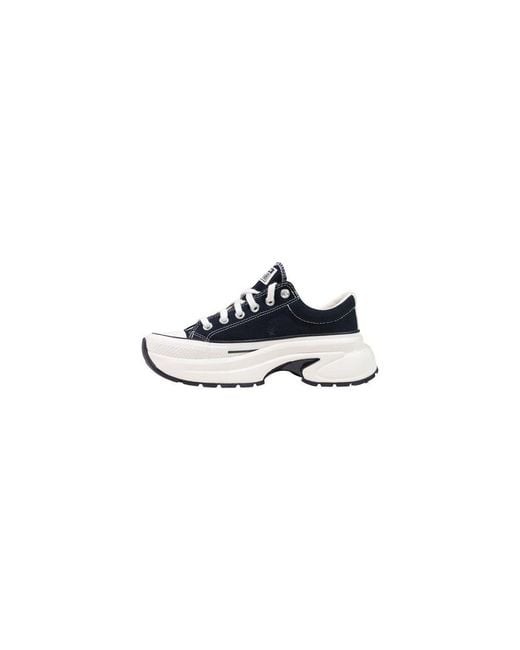 Converse Blue Black And White Textile Chunky Sneakers
