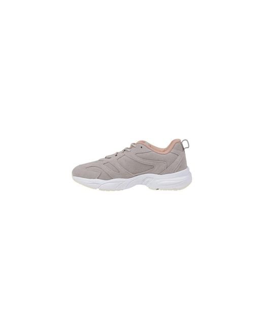 Calvin Klein White Gray Artificial Leather Athletic Sneakers