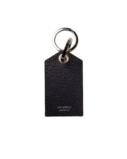 Neil Barrett Blue Leather Men Keychain for men