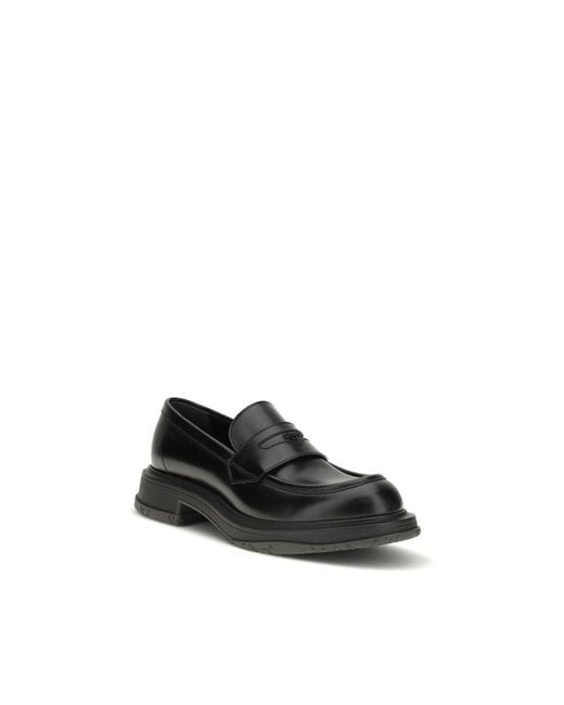 Gucci Black Calf Leather Bos Taurus Slip for men