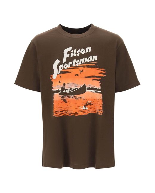 Filson Orange Pioneer Graphic T for men