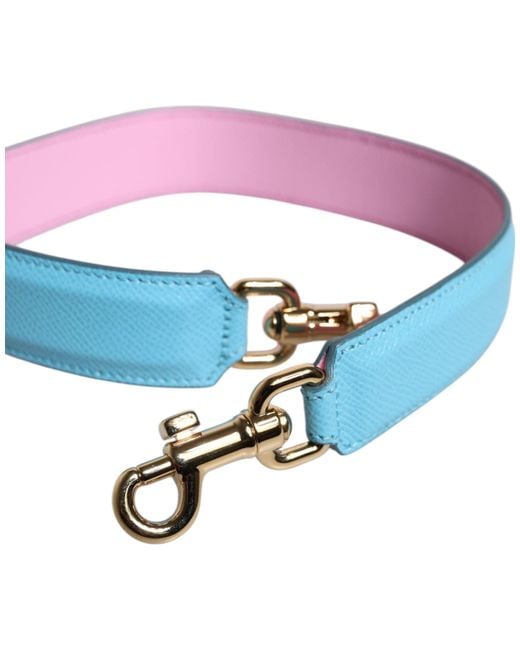 Dolce & Gabbana Pink Blue Leather Handle Bag Shoulder Strap for men