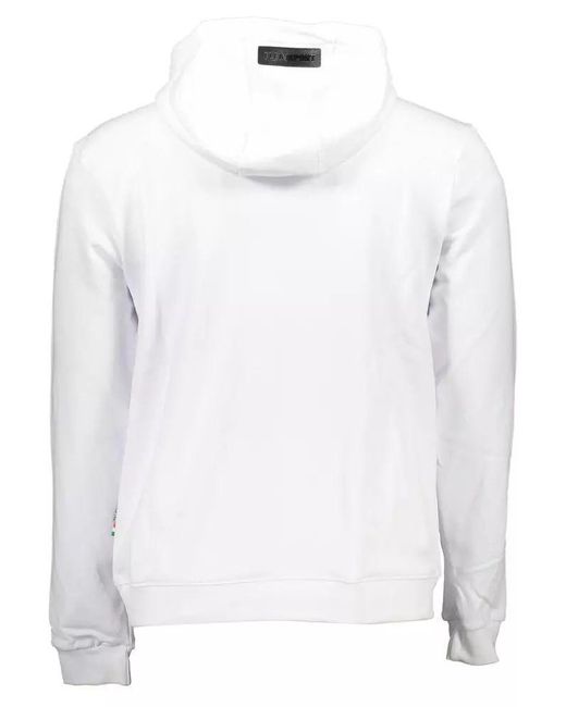 Philipp Plein White Cotton Sweater for men