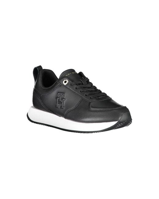 Tommy Hilfiger Black Eco-Conscious Sneakers With Logo Detail