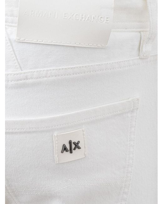 Armani Exchange White Five Pocket Jeans