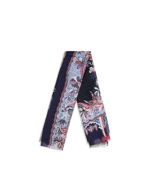 Etro Purple Multicolor Modal Scarf for men