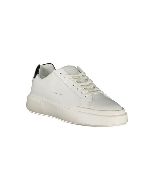 Calvin Klein White Leather Sneakers