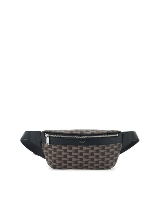 Bally Gray Classic Pennant Mini Fanny Pack for men