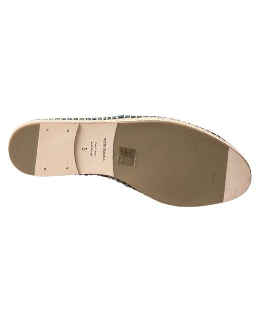Dolce & Gabbana Blue Leather Buffalo Espadrille Shoes for men