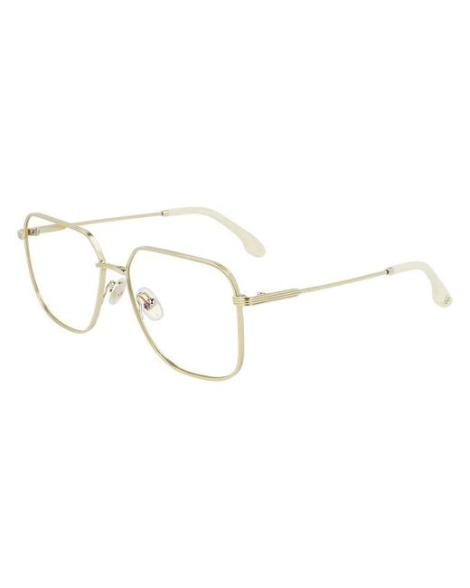 Victoria Beckham Metallic Gold Metal Glasses (frames)