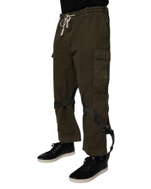 Dolce & Gabbana Black Cotton Stretch Cargo Pants