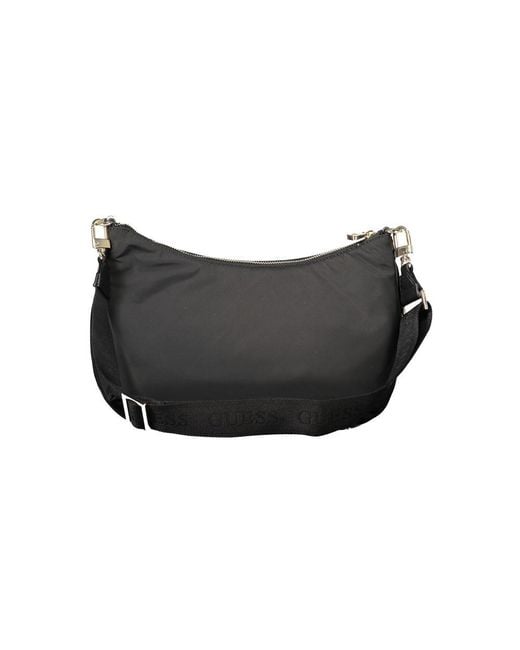 Guess Gray Black Polyester Handbag