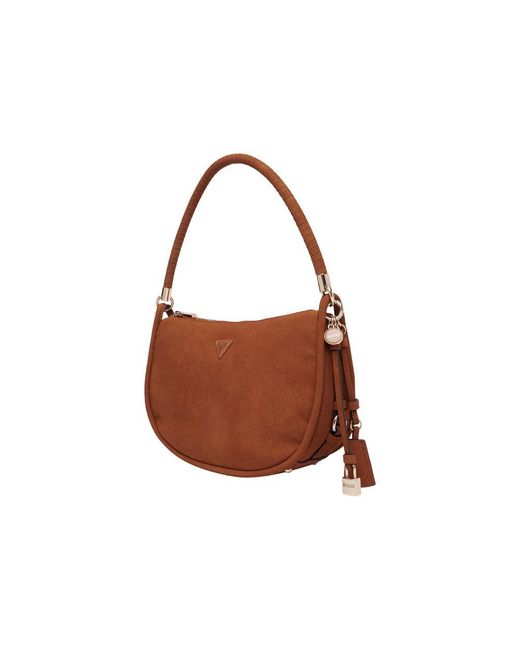 Guess Brown Suede Leather Handbag