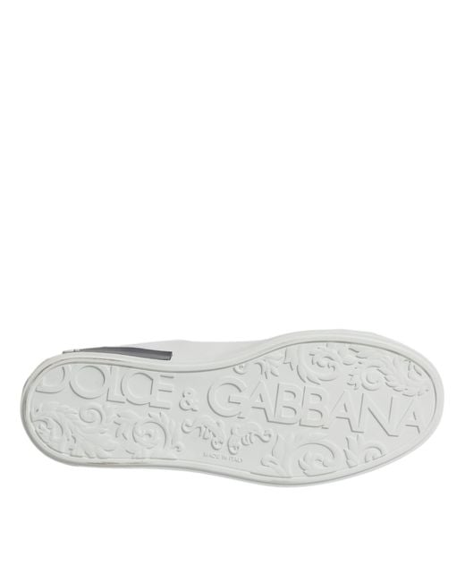 Dolce & Gabbana Multicolor Leather Logo Portofino Sneaker Shoes (Pre-Owned) for men