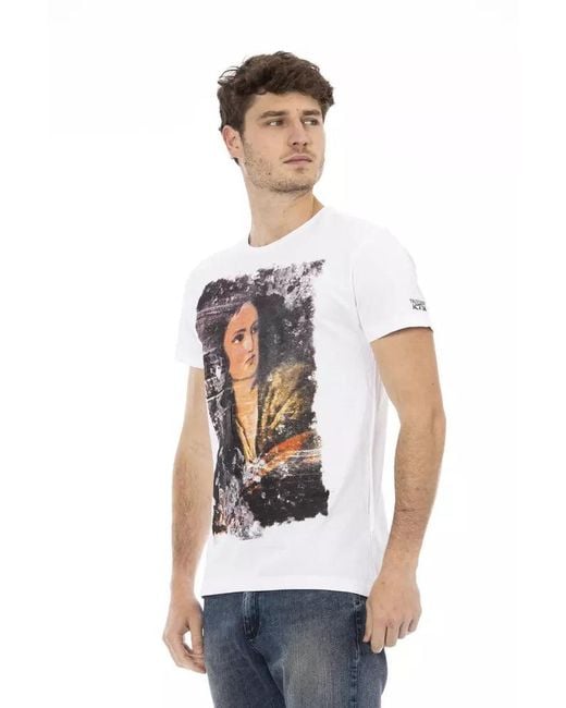 TRUSSARDI ACTION White Cotton T-Shirt for men