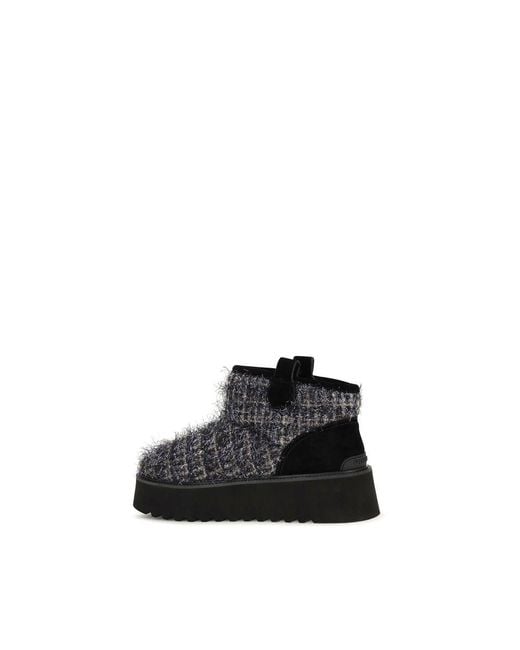 Pinko Black Fabric Ankle Boots
