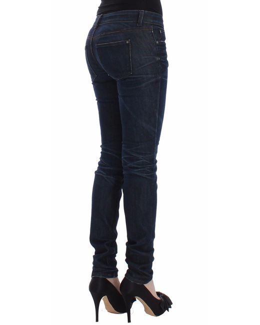 Ermanno Scervino Blue Chic Dark Skinny Jeans