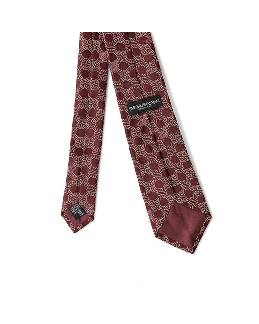 Emporio Armani Red Silk Ties & Bowty for men