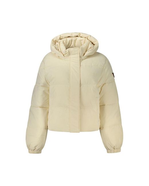 Guess Natural Cream Polyester Jacket