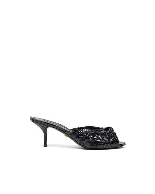 Dolce & Gabbana Black Heeled Mules