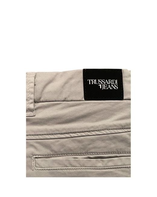 Trussardi Gray Grey Cotton Men Pants for men