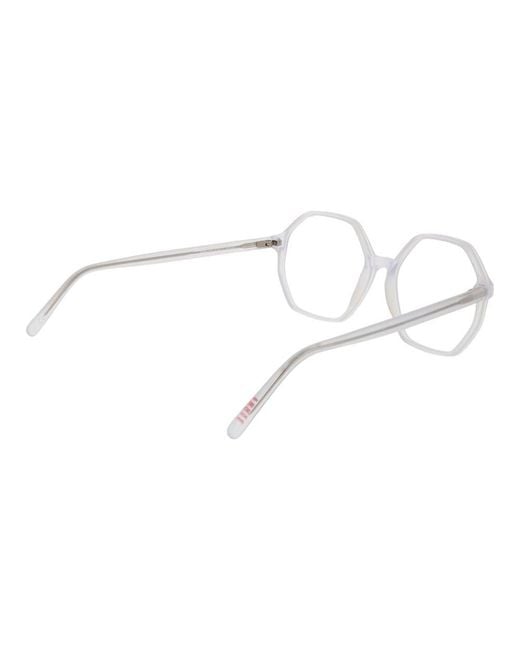 Andy Wolf Metallic White Acetate Glasses (frames)