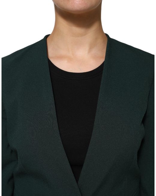 Maison Margiela Black Green Single Breasted One Button Coat Jacket for men
