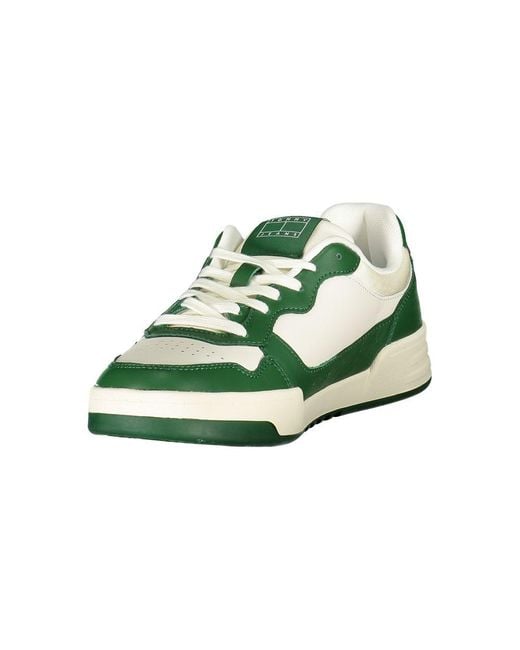 Tommy Hilfiger Green Leather Sneaker for men