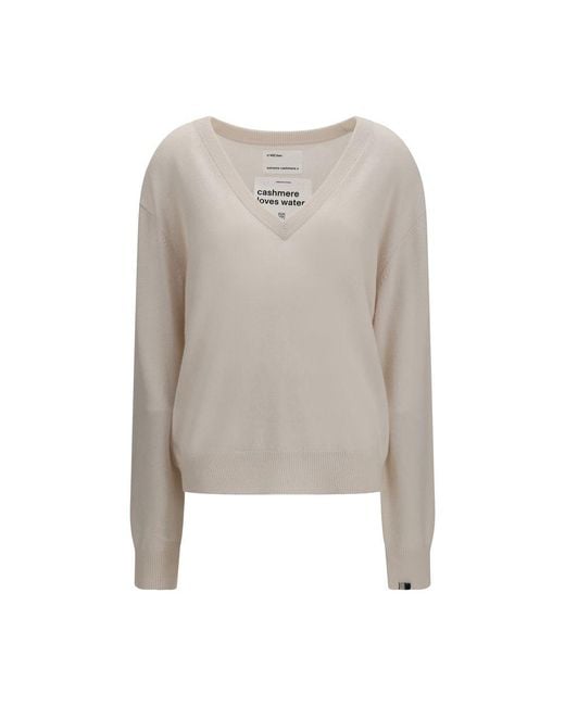 Extreme Cashmere Gray Beige Cashmere Sweater