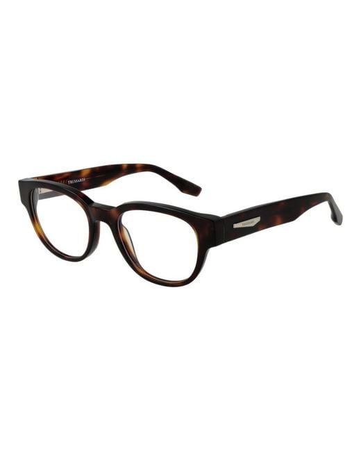 Trussardi Black Brown Acetate Glasses (frames) for men