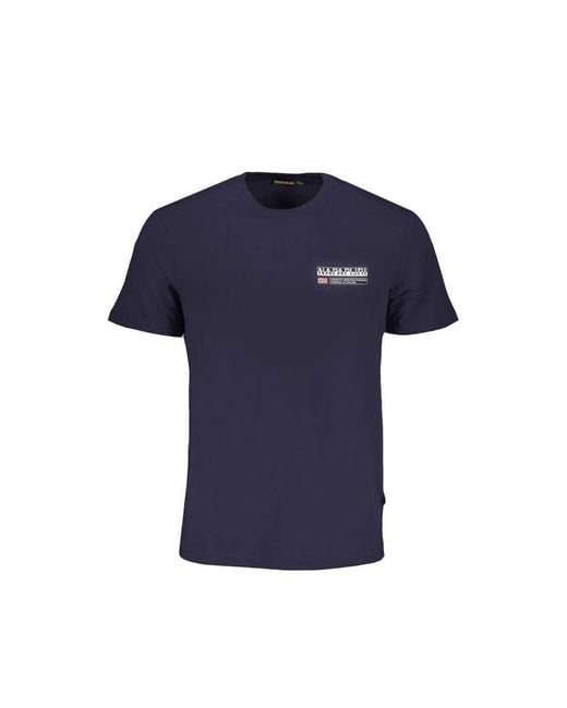 Napapijri Blue Organic Cotton Men T for men