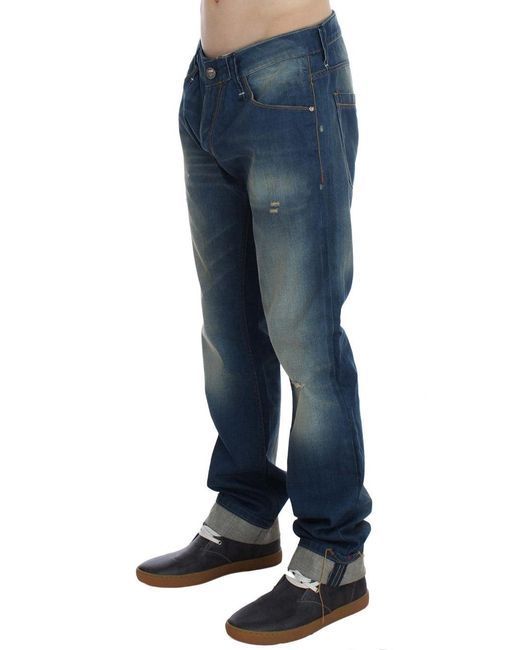 Acht Denim Cotton Stretch Baggy Fit Jeans Blue Sig30490 for men